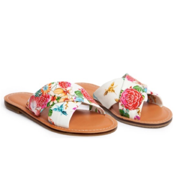 JOHNNY WAS Andra Slide Sandal - Floral Print - Women’s Size 7 - NEW - Picture 2 of 8